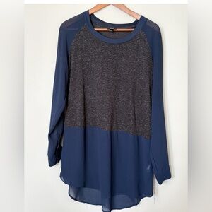 Mossimo Supply Co. Navy and Gray Women's Tunic